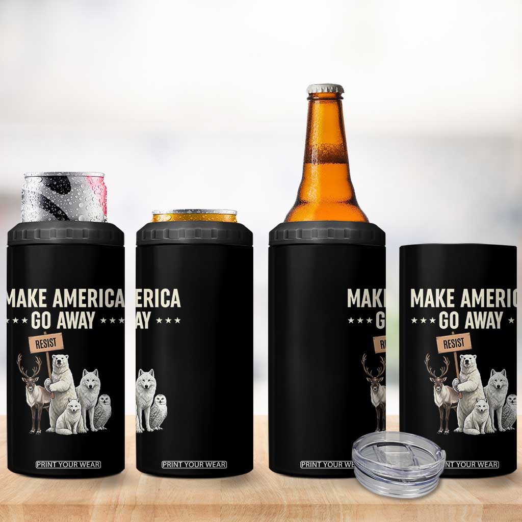 Make America Go Away 4 in 1 Can Cooler Tumbler Greenland Support Gift TS12 Print Your Wear