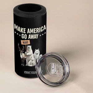 Make America Go Away 4 in 1 Can Cooler Tumbler Greenland Support Gift TS12 Print Your Wear