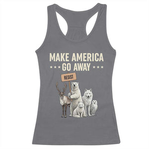 Make America Go Away Racerback Tank Top Greenland Support Gift TS12 Charcoal Print Your Wear