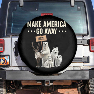 Make America Go Away Spare Tire Cover Greenland Support Gift TS12 No hole Black Print Your Wear