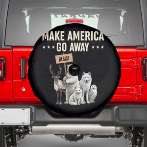 Make America Go Away Spare Tire Cover Greenland Support Gift TS12 Black Print Your Wear