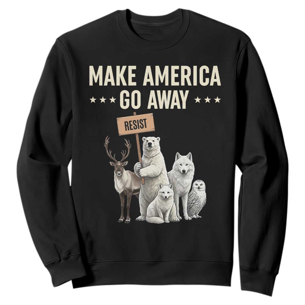Make America Go Away Sweatshirt Greenland Support Gift TS12 Black Print Your Wear