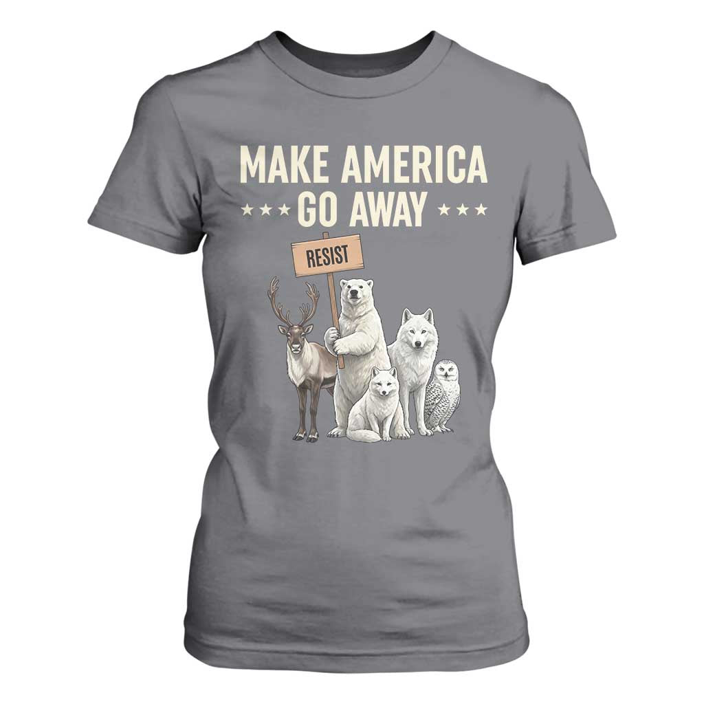 Make America Go Away T Shirt For Women Greenland Support Gift TS12 Charcoal Print Your Wear