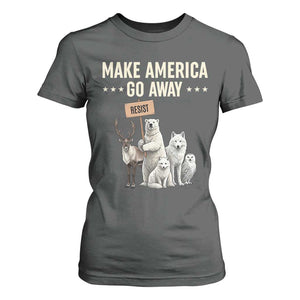 Make America Go Away T Shirt For Women Greenland Support Gift TS12 Dark Heather Print Your Wear