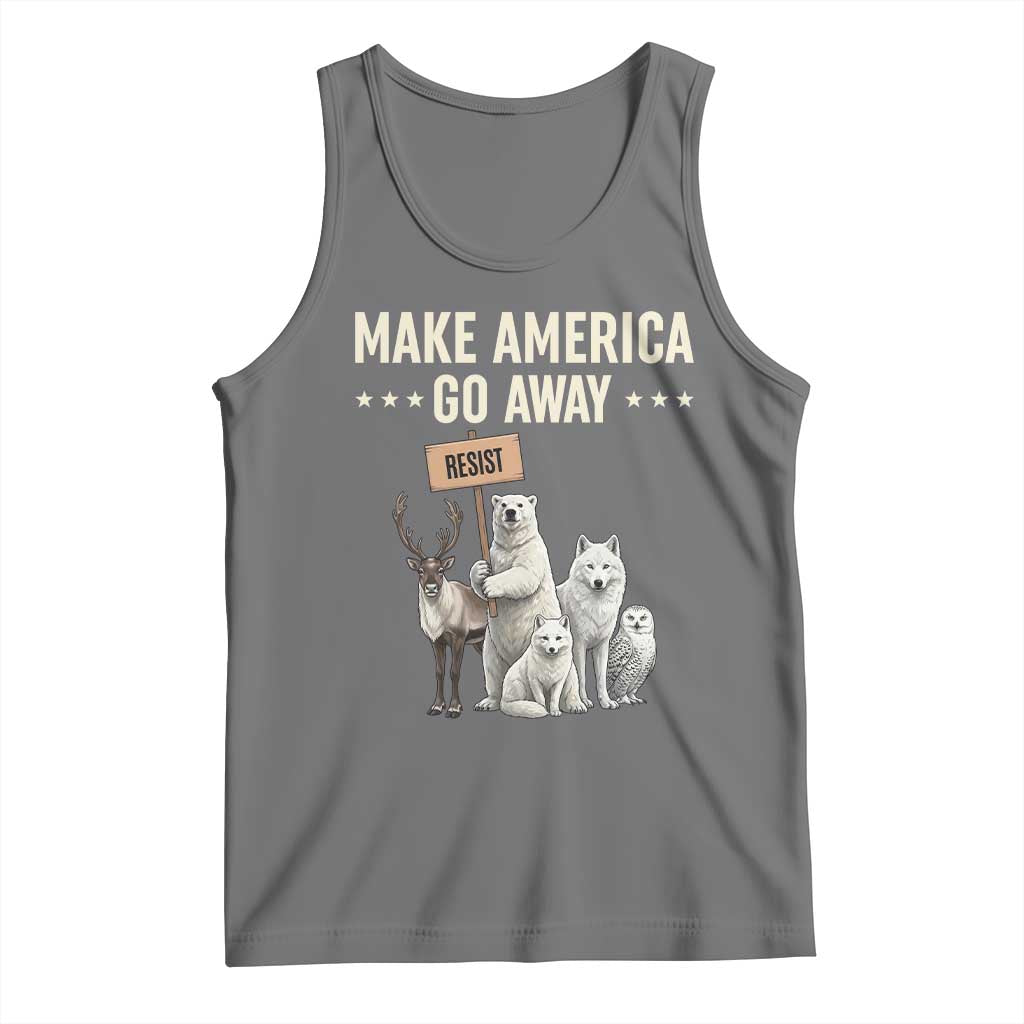 Make America Go Away Tank Top Greenland Support Gift TS12 Black Heather Print Your Wear