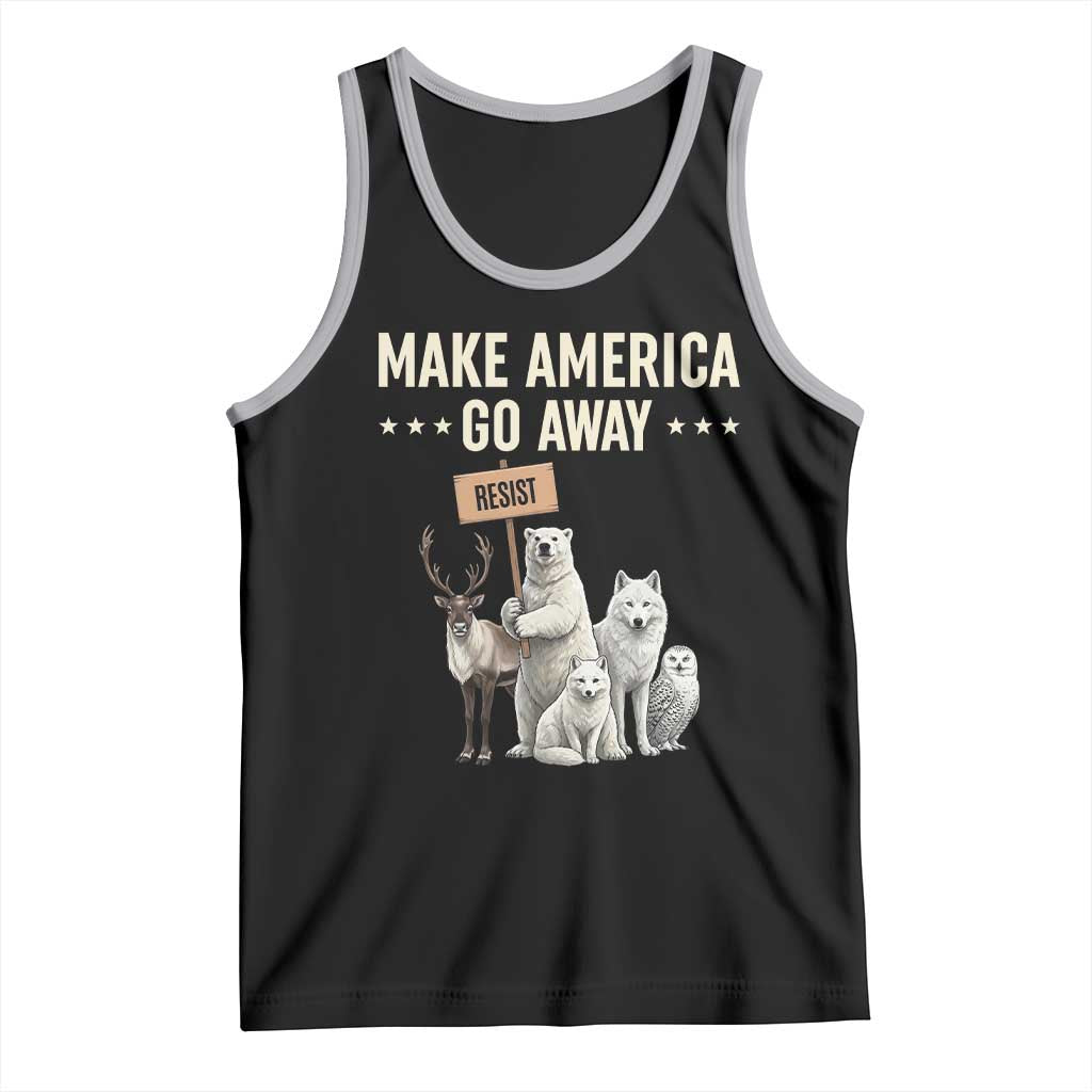 Make America Go Away Tank Top Greenland Support Gift TS12 Black Athletic Heather Print Your Wear