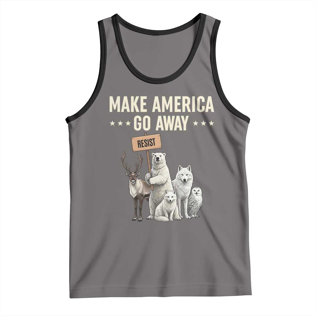 Make America Go Away Tank Top Greenland Support Gift TS12 Deep Heather Black Print Your Wear