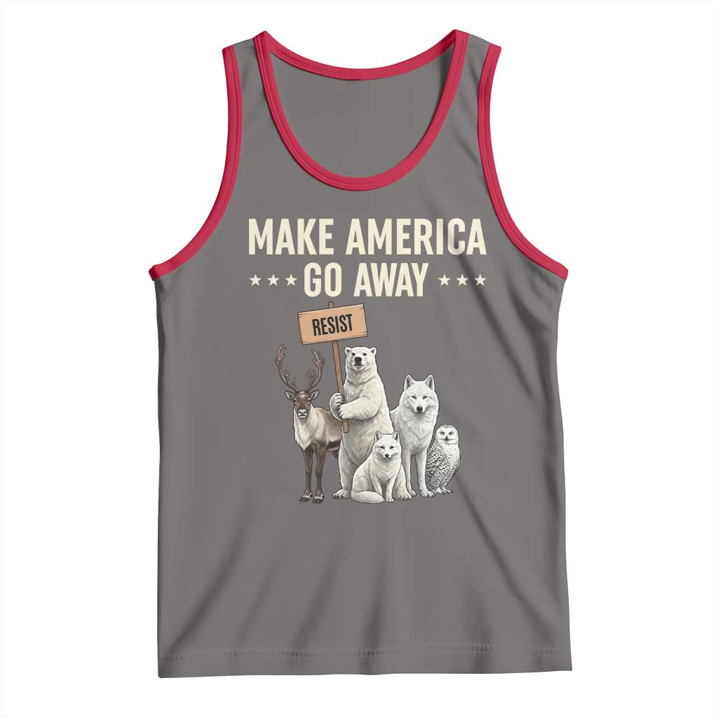 Make America Go Away Tank Top Greenland Support Gift TS12 Deep Heather Red Print Your Wear