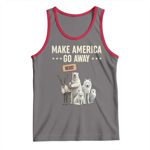 Make America Go Away Tank Top Greenland Support Gift TS12 Deep Heather Red Print Your Wear
