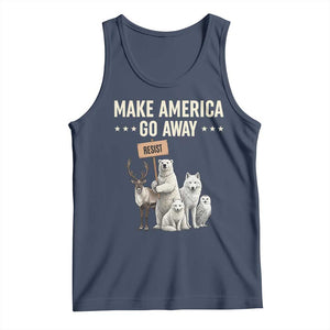 Make America Go Away Tank Top Greenland Support Gift TS12 Navy Print Your Wear