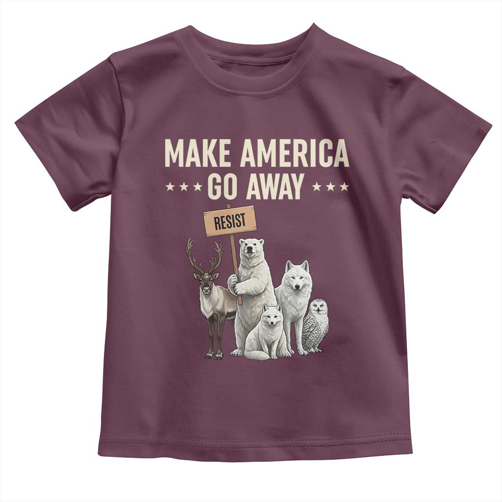 Make America Go Away Toddler T Shirt Greenland Support Gift TS12 Maroon Print Your Wear
