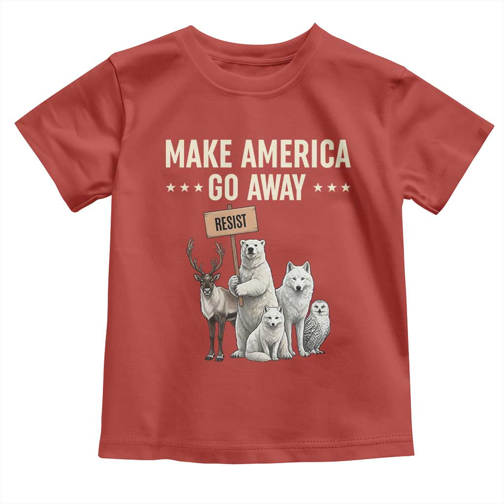 Make America Go Away Toddler T Shirt Greenland Support Gift TS12 Red Print Your Wear
