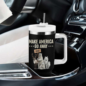 Make America Go Away Tumbler With Handle Greenland Support Gift TS12 Print Your Wear