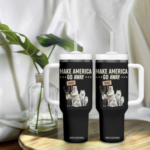 Make America Go Away Tumbler With Handle Greenland Support Gift TS12 Print Your Wear