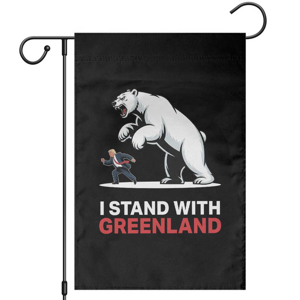 I Stand With Greenland Garden Flag Anti Fascist Political Parody Gift TS12 Black Print Your Wear