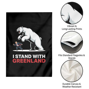 I Stand With Greenland Garden Flag Anti Fascist Political Parody Gift TS12 Print Your Wear