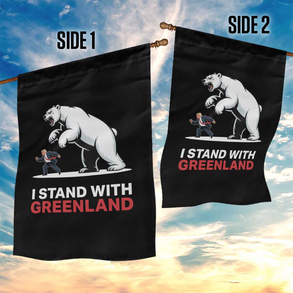 I Stand With Greenland Garden Flag Anti Fascist Political Parody Gift TS12 Print Your Wear