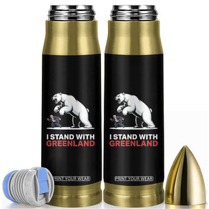 I Stand With Greenland Bullet Tumbler Anti Fascist Political Parody Gift TS12 Black Print Your Wear