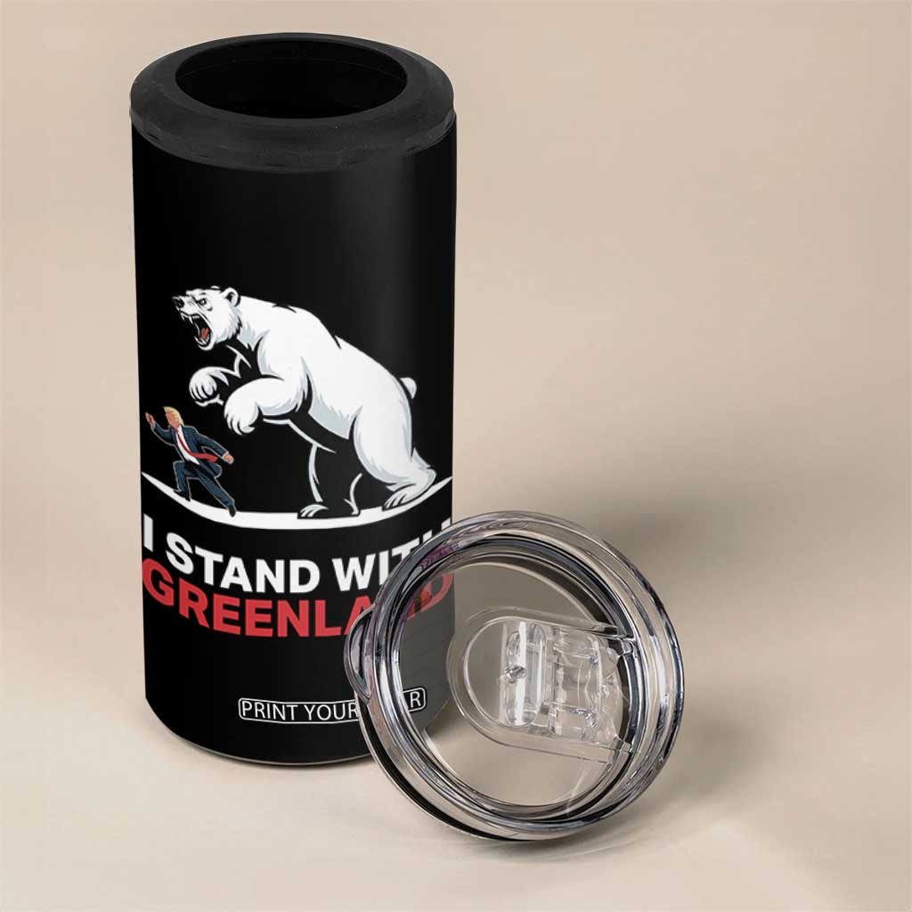 I Stand With Greenland 4 in 1 Can Cooler Tumbler Anti Fascist Political Parody Gift TS12 Print Your Wear