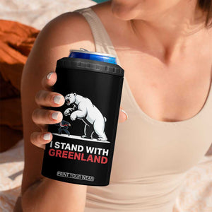 I Stand With Greenland 4 in 1 Can Cooler Tumbler Anti Fascist Political Parody Gift TS12 Print Your Wear