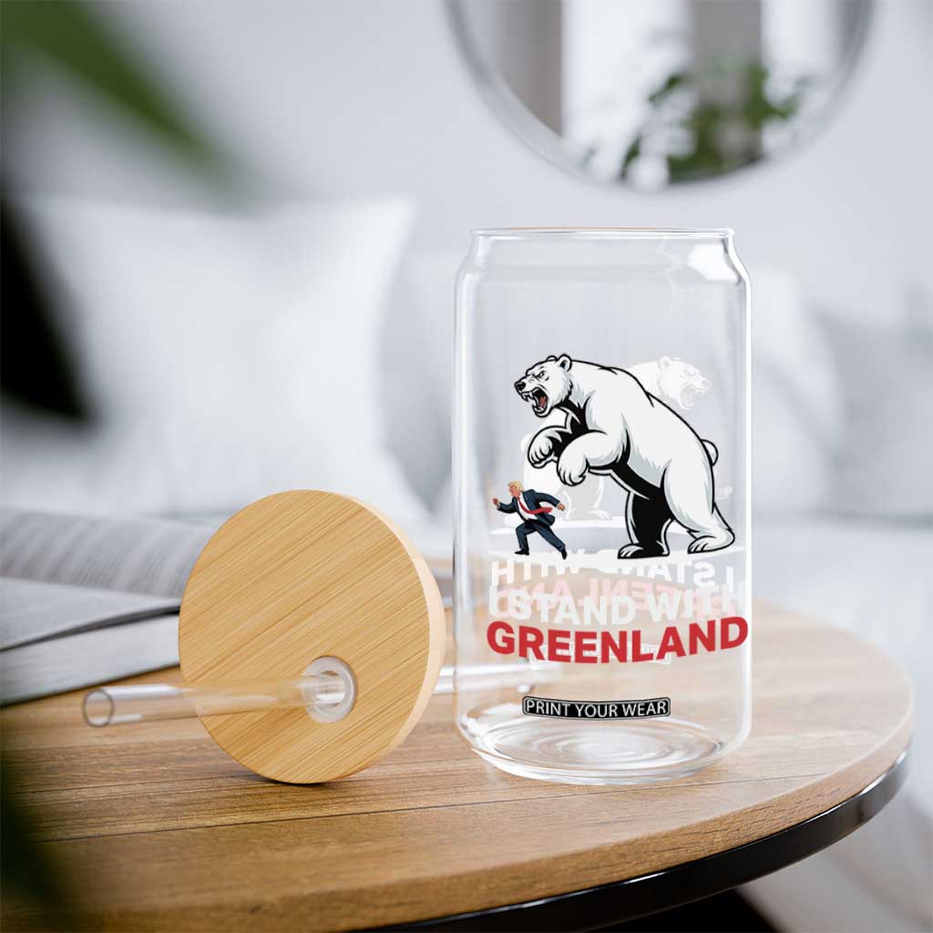 I Stand With Greenland Glass Can Anti Fascist Political Parody Gift TS12 Print Your Wear