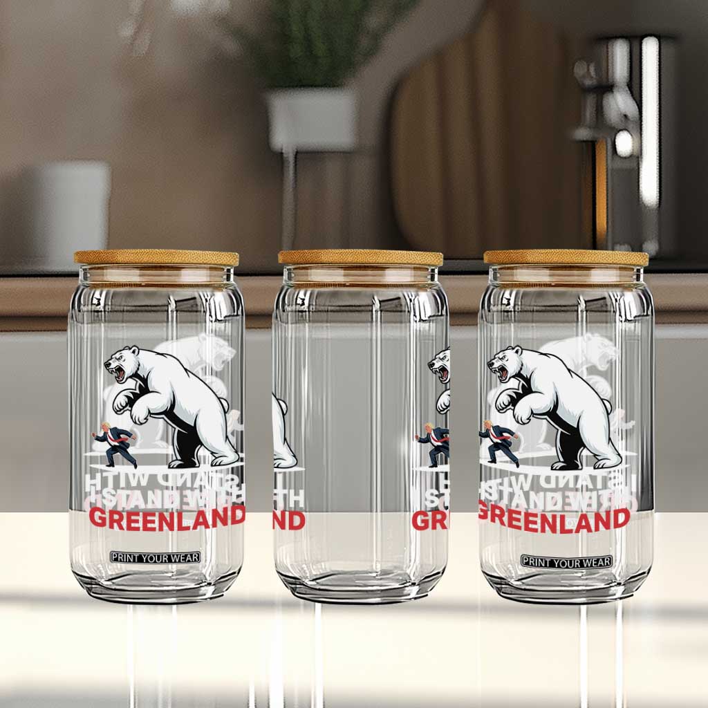 I Stand With Greenland Glass Can Anti Fascist Political Parody Gift TS12 Print Your Wear