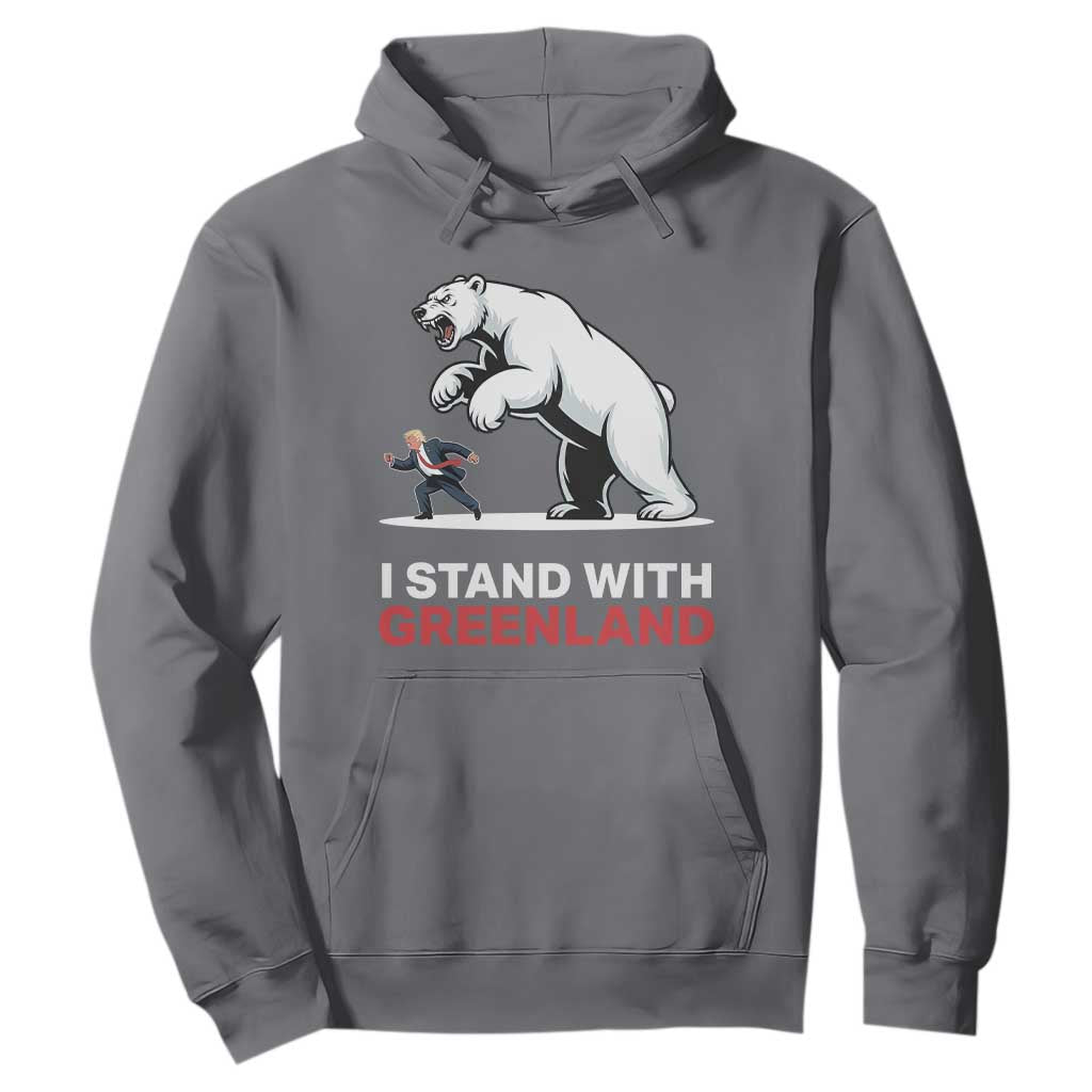 I Stand With Greenland Hoodie Anti Fascist Political Parody Gift TS12 Charcoal Print Your Wear