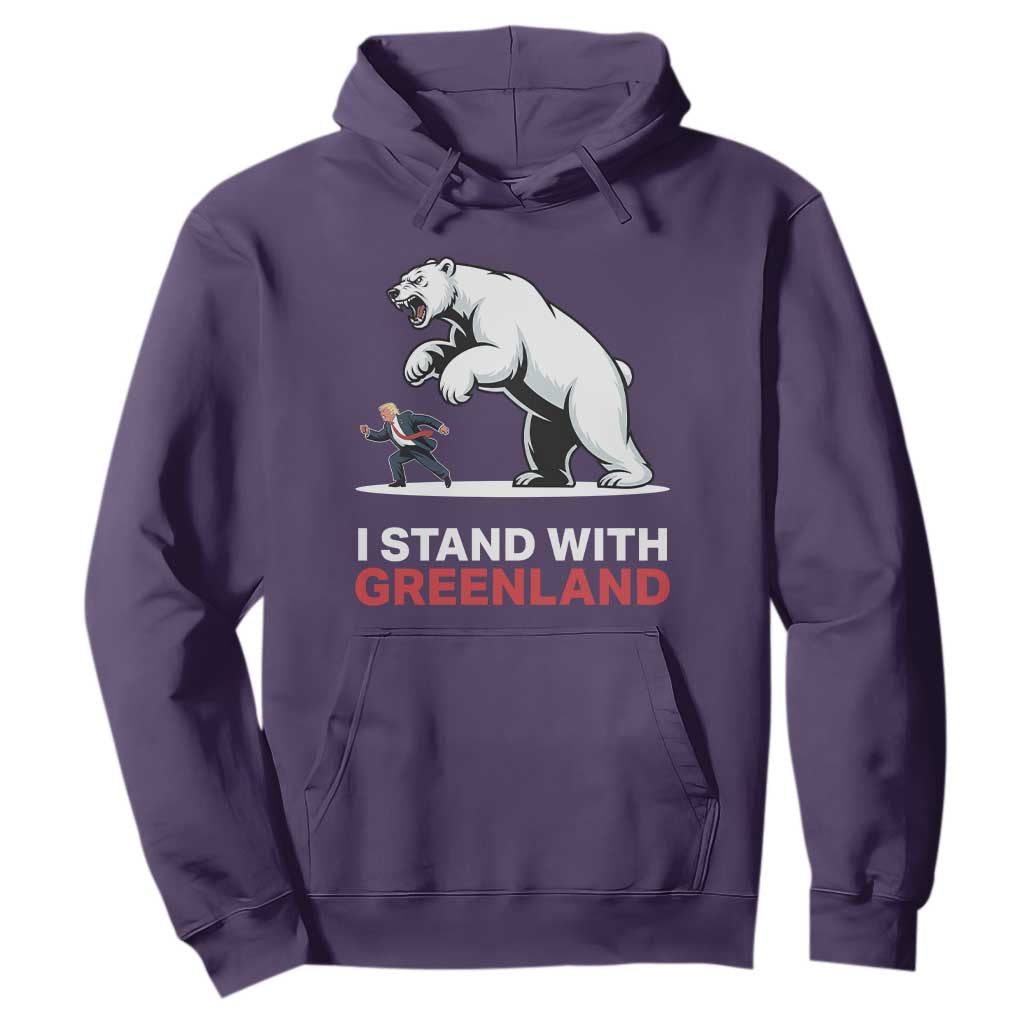 I Stand With Greenland Hoodie Anti Fascist Political Parody Gift TS12 Purple Print Your Wear