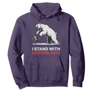 I Stand With Greenland Hoodie Anti Fascist Political Parody Gift TS12 Purple Print Your Wear