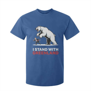 I Stand With Greenland T Shirt For Kid Anti Fascist Political Parody Gift TS12 Royal Blue Print Your Wear