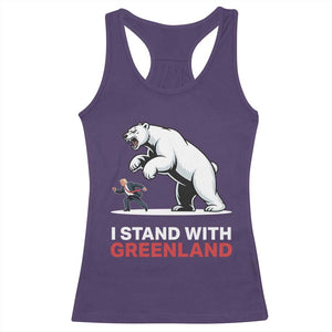 I Stand With Greenland Racerback Tank Top Anti Fascist Political Parody Gift TS12 Purple Print Your Wear
