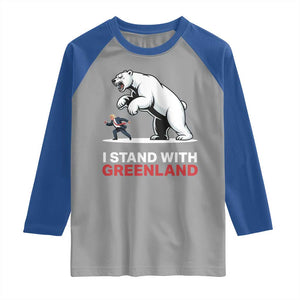 I Stand With Greenland Raglan Shirt Anti Fascist Political Parody Gift TS12 Sport Gray Royal Print Your Wear