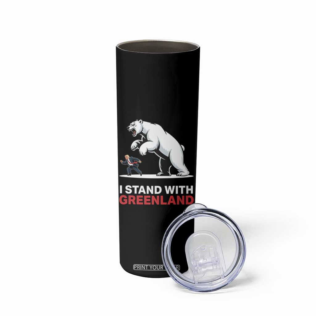 I Stand With Greenland Skinny Tumbler Anti Fascist Political Parody Gift TS12 Print Your Wear