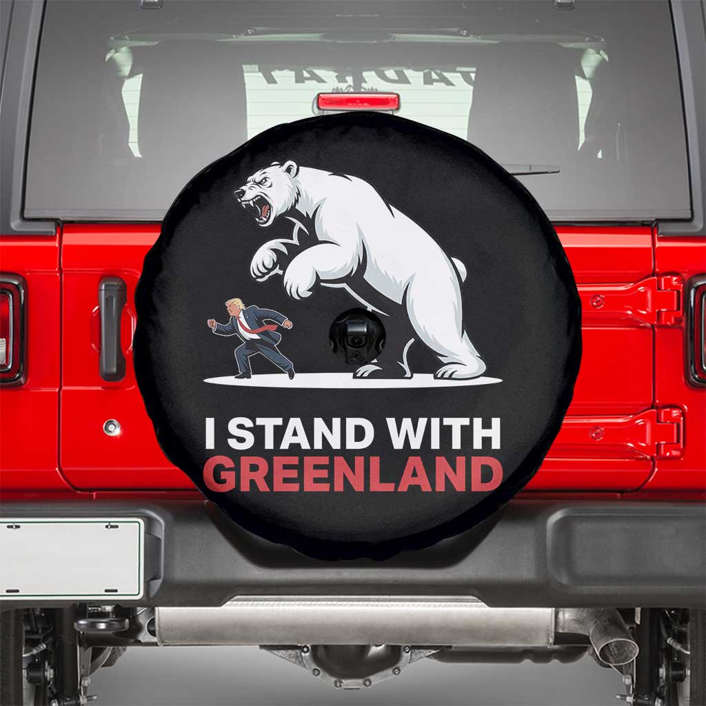 I Stand With Greenland Spare Tire Cover Anti Fascist Political Parody Gift TS12 Black Print Your Wear