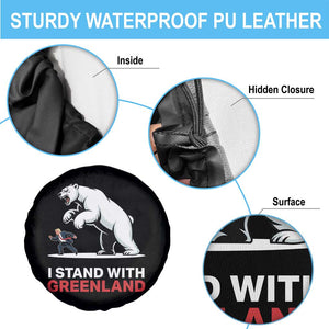 I Stand With Greenland Spare Tire Cover Anti Fascist Political Parody Gift TS12 Print Your Wear