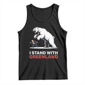 I Stand With Greenland Tank Top Anti Fascist Political Parody Gift TS12 Black Print Your Wear