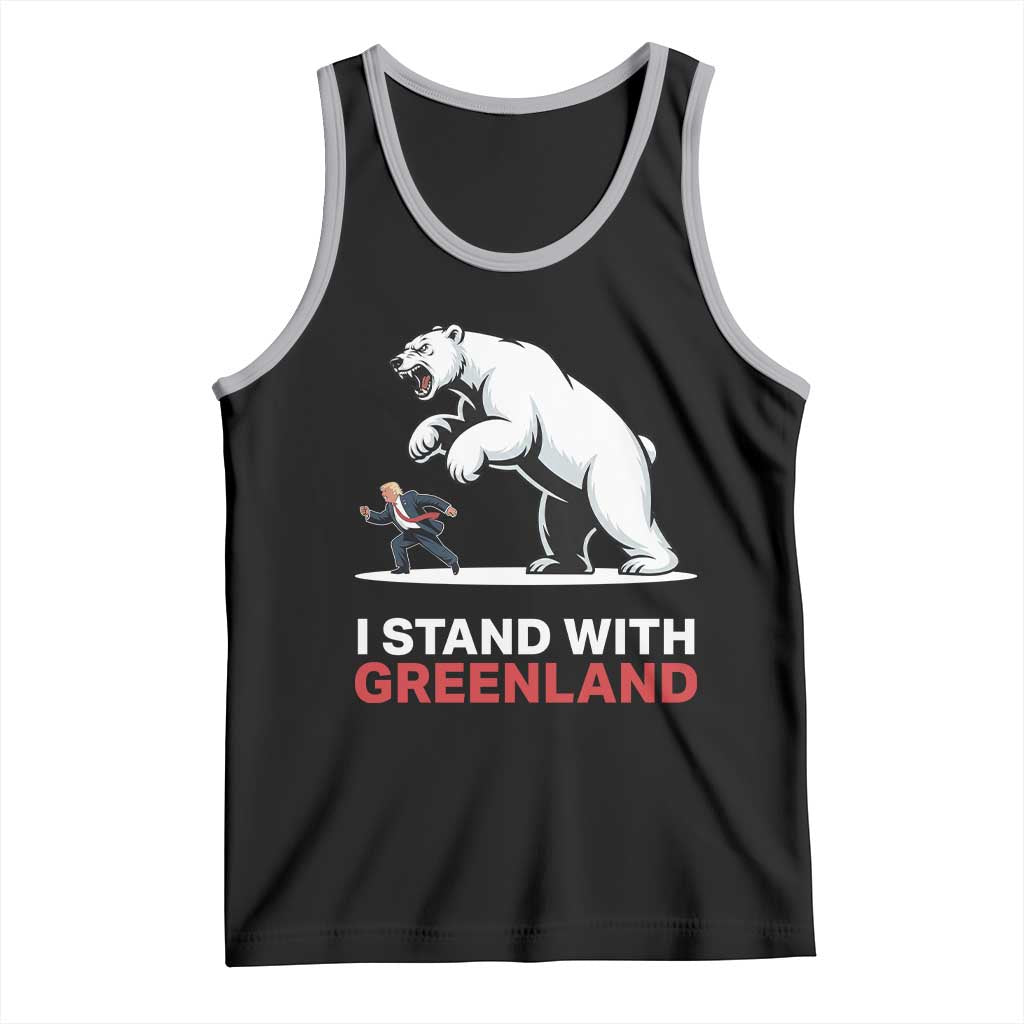 I Stand With Greenland Tank Top Anti Fascist Political Parody Gift TS12 Black Athletic Heather Print Your Wear