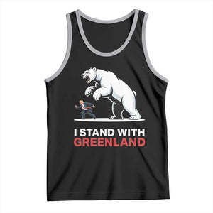 I Stand With Greenland Tank Top Anti Fascist Political Parody Gift TS12 Black Athletic Heather Print Your Wear