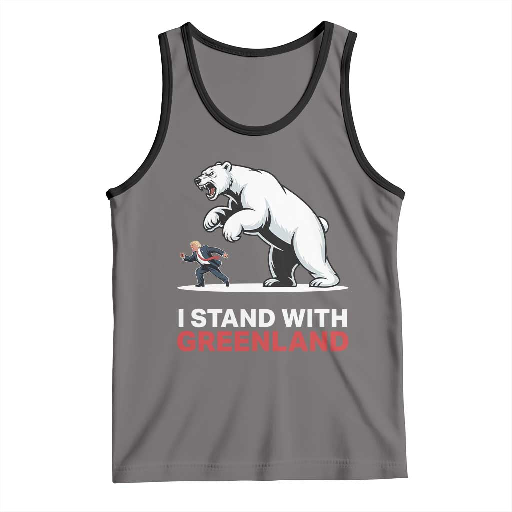 I Stand With Greenland Tank Top Anti Fascist Political Parody Gift TS12 Deep Heather Black Print Your Wear
