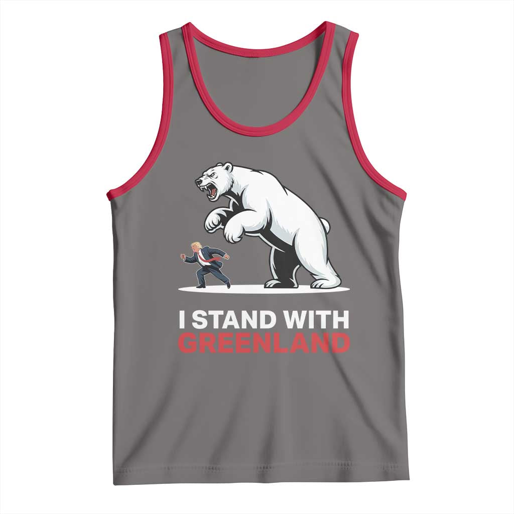 I Stand With Greenland Tank Top Anti Fascist Political Parody Gift TS12 Deep Heather Red Print Your Wear