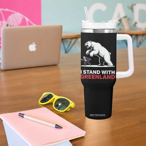 I Stand With Greenland Tumbler With Handle Anti Fascist Political Parody Gift TS12 Print Your Wear