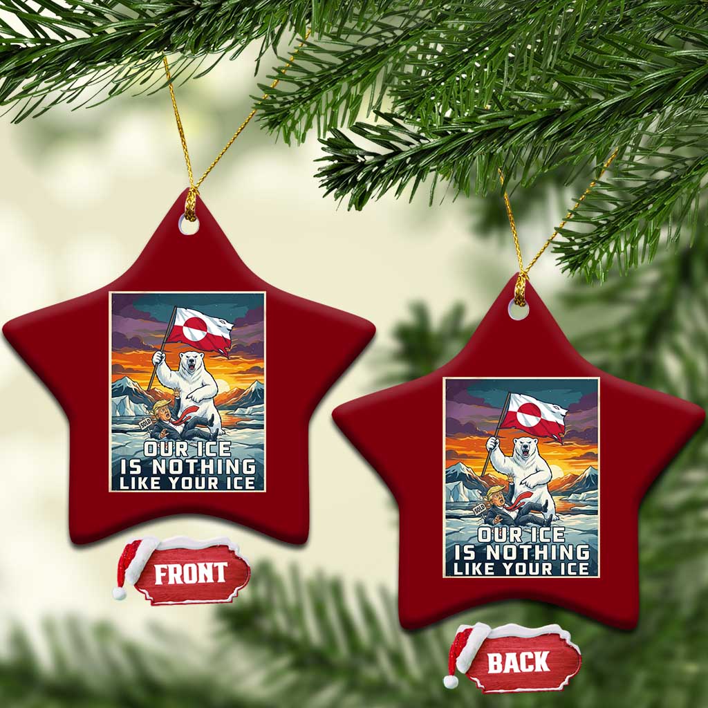 Funny Our Ice Is Nothing Like Your Ice Ceramic Ornament Greenland Support Gift TS12 Print Your Wear