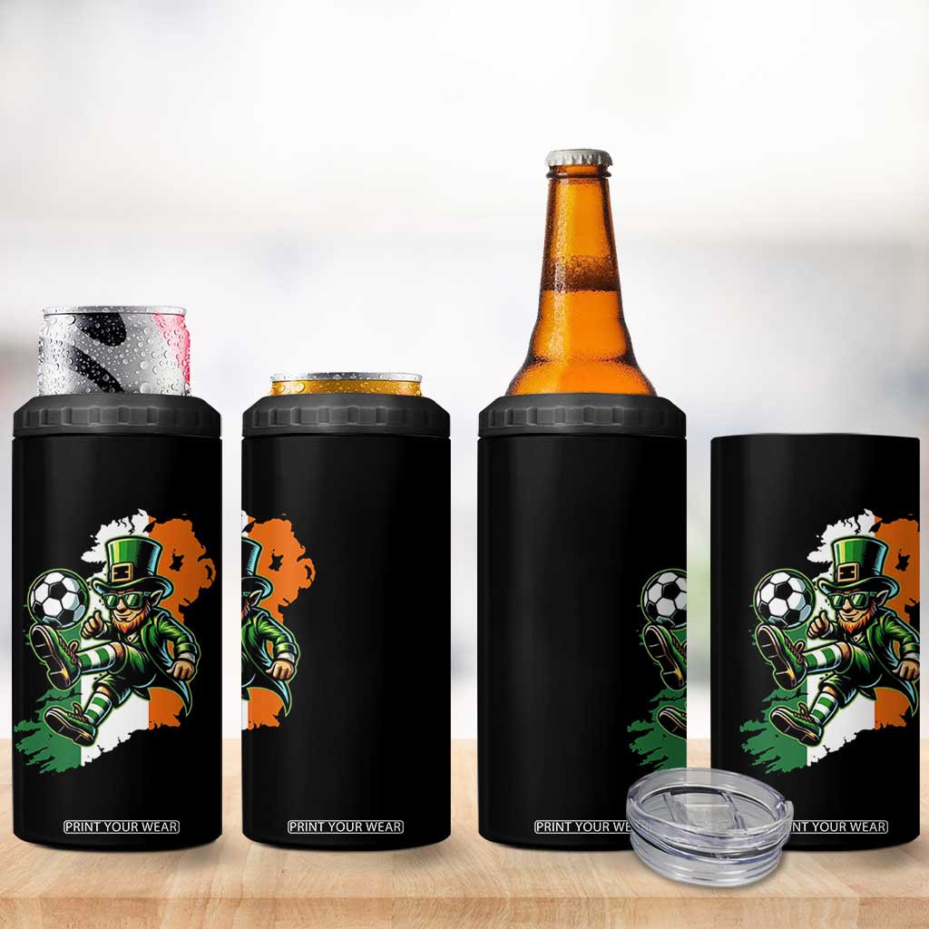 Funny Leprechaun Playing Soccer 4 in 1 Can Cooler Tumbler St Patricks Day TS12 Print Your Wear