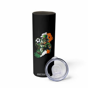 Funny Leprechaun Playing Soccer Skinny Tumbler St Patricks Day TS12 Print Your Wear