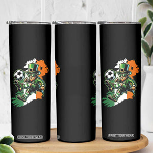 Funny Leprechaun Playing Soccer Skinny Tumbler St Patricks Day TS12 Print Your Wear