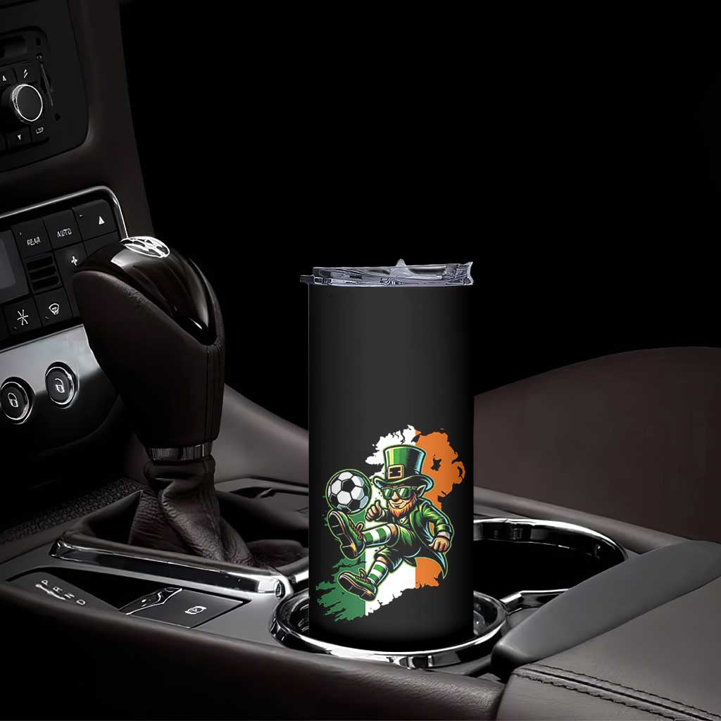 Funny Leprechaun Playing Soccer Skinny Tumbler St Patricks Day TS12 Print Your Wear