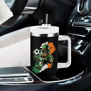 Funny Leprechaun Playing Soccer Tumbler With Handle St Patricks Day TS12 Print Your Wear