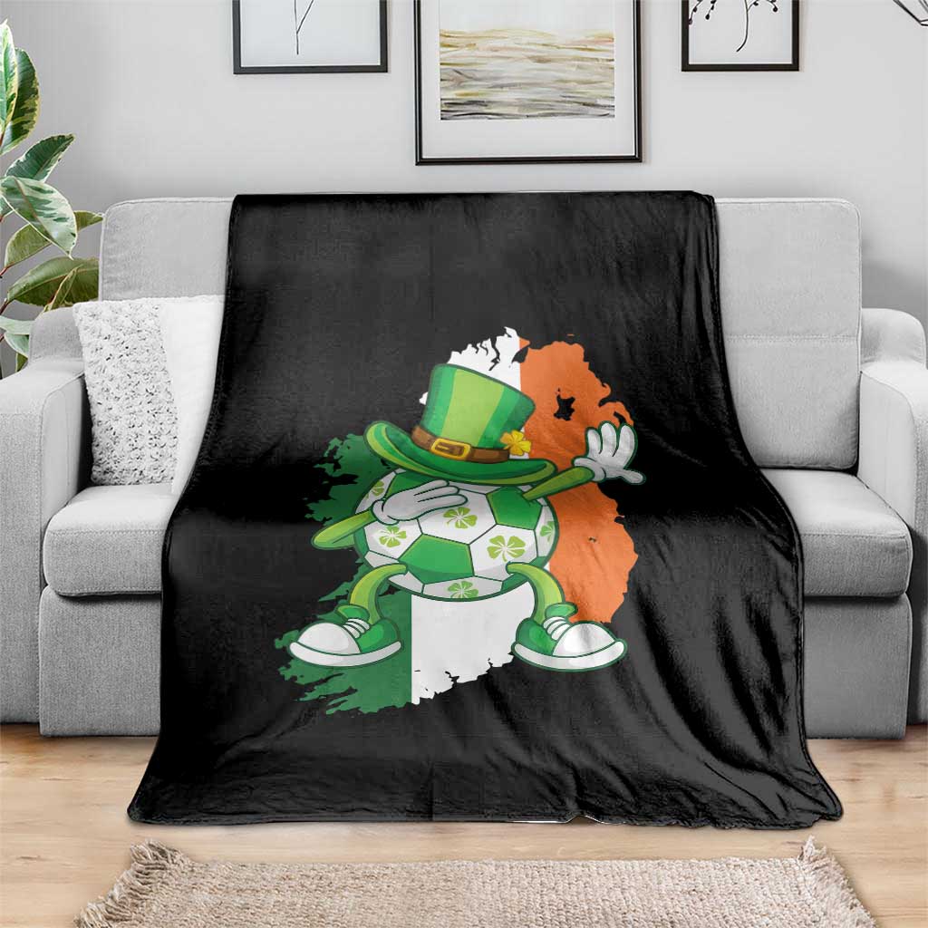 Funny Dabbing Soccer Ball Throw Blanket St Patricks Day TS12 Print Your Wear