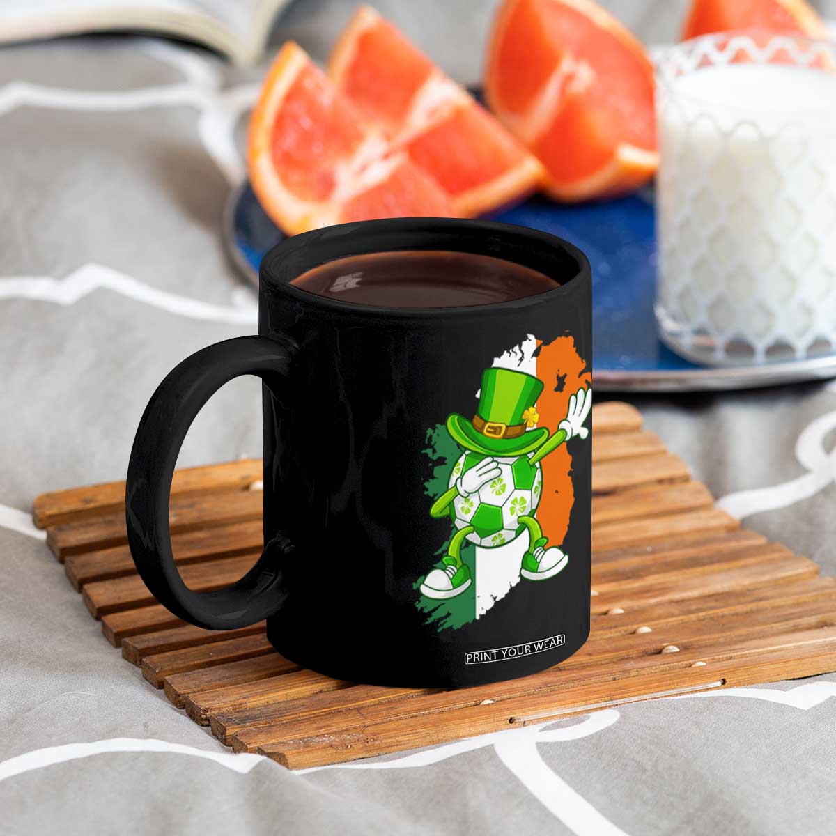 Funny Dabbing Soccer Ball Coffee Mug St Patricks Day TS12 Print Your Wear