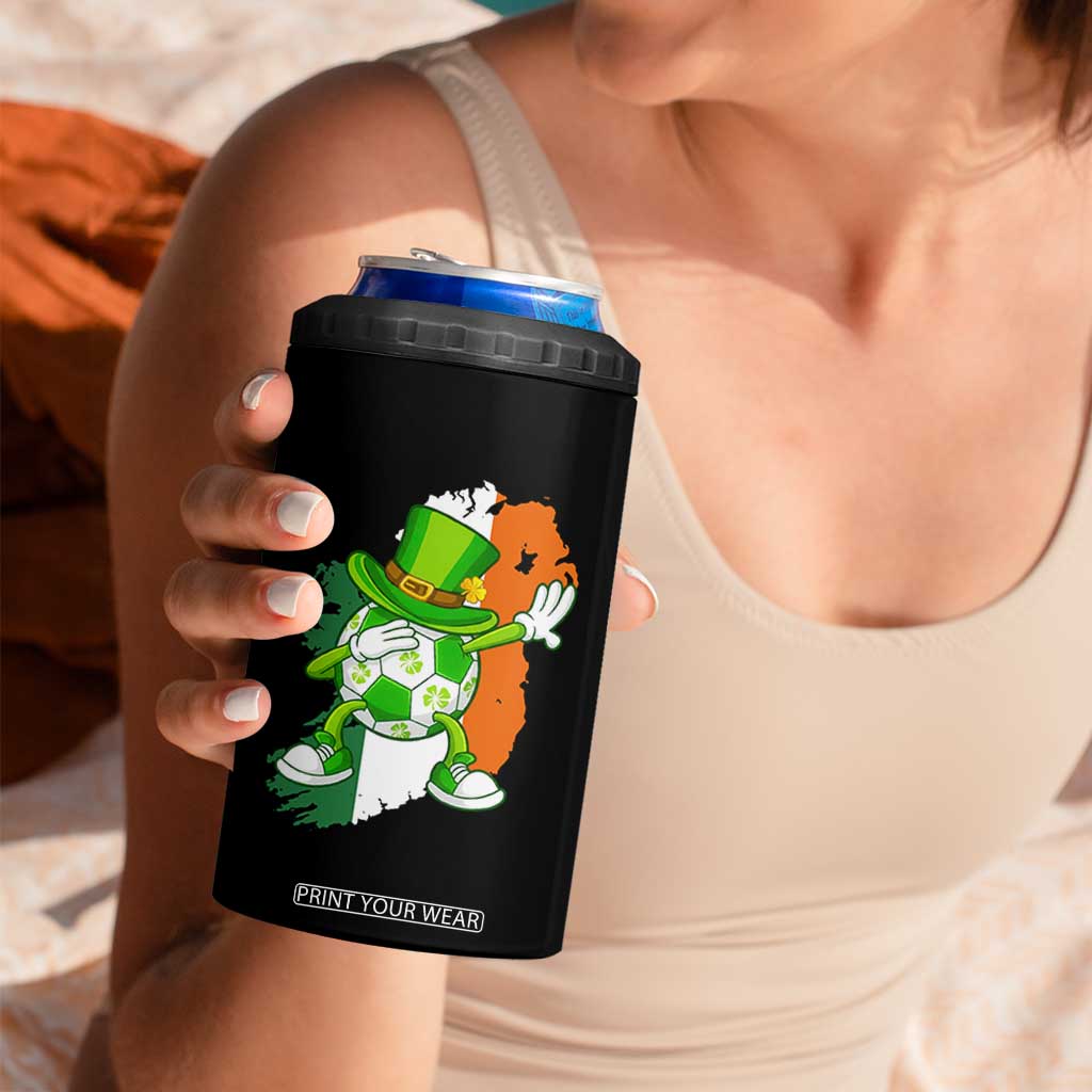 Funny Dabbing Soccer Ball 4 in 1 Can Cooler Tumbler St Patricks Day TS12 Print Your Wear